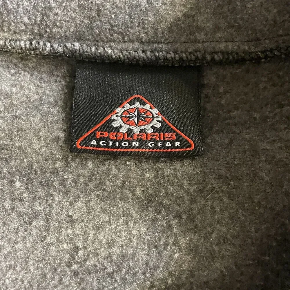 Polaris Action Gear Jacket Fleece‎ Snowmobile Zip Up Vintage Mens Large